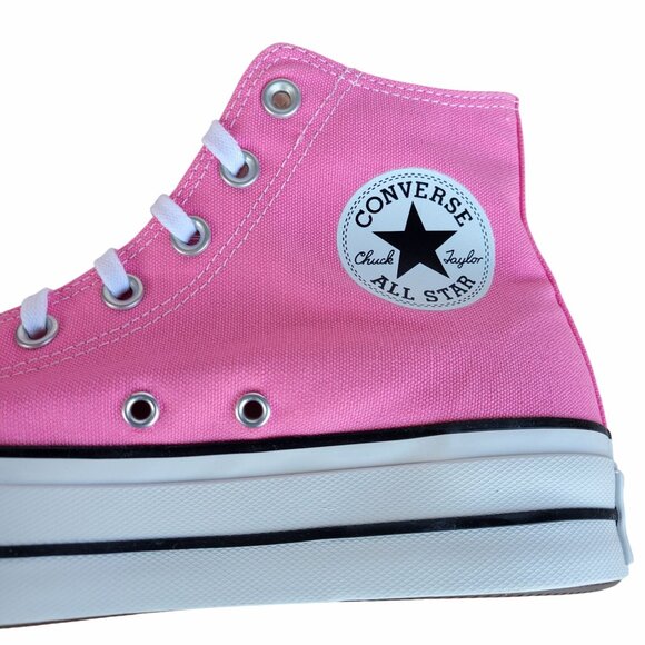 Converse Chuck Taylor Lift Hi Canvas Sz 9 Womens Shoes Sneakers Pink A08216F New - Picture 5 of 9